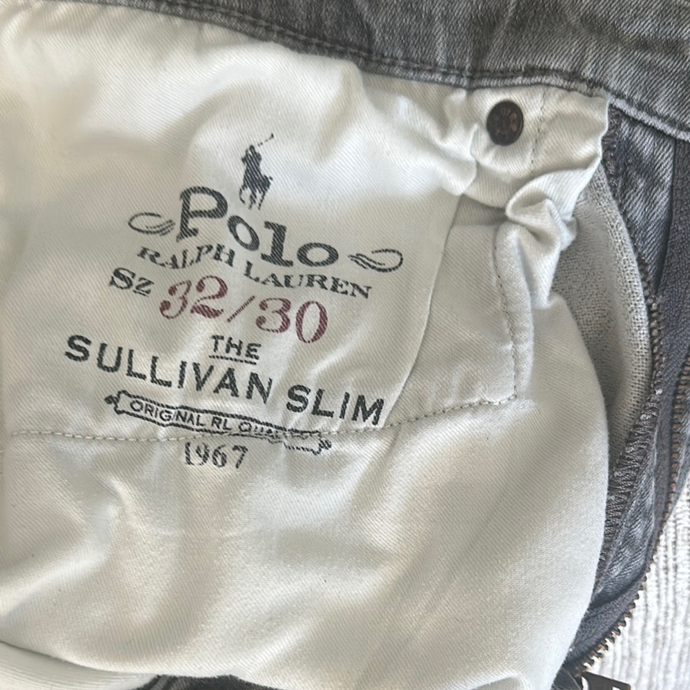 Polo Ralph Lauren Sullivan Slim Sz. 32/30 Grey Denim Jeans AMAZING QUALITY - Picture 15 of 15